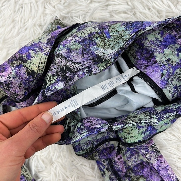 Lululemon Fast & Free 7/8 Tight II *Nulux 25" Vivid Vision Multi Black - Picture 4 of 7